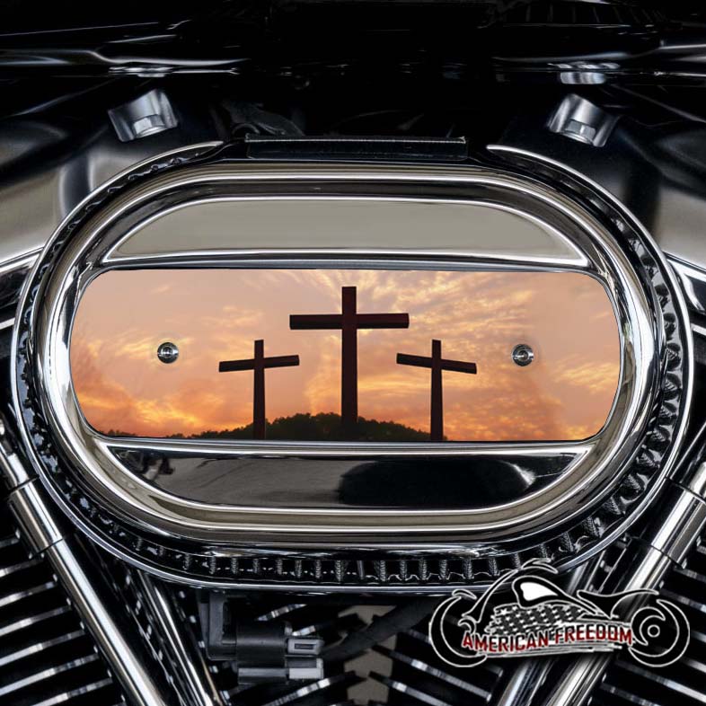 Harley Davidson M8 Ventilator Insert - 3 Crosses Sunset